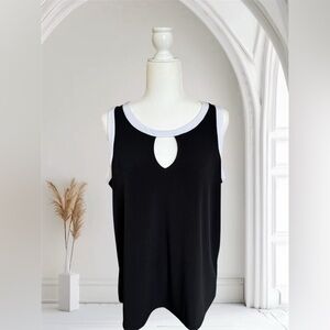 Banana Republic Black Tank Top with White Accents